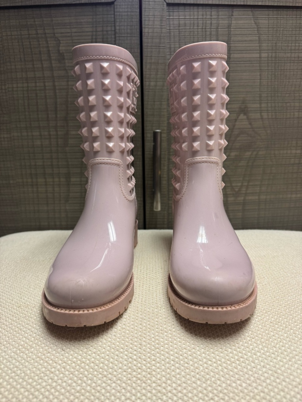 Valentino Pink Rocketed Rain Boots